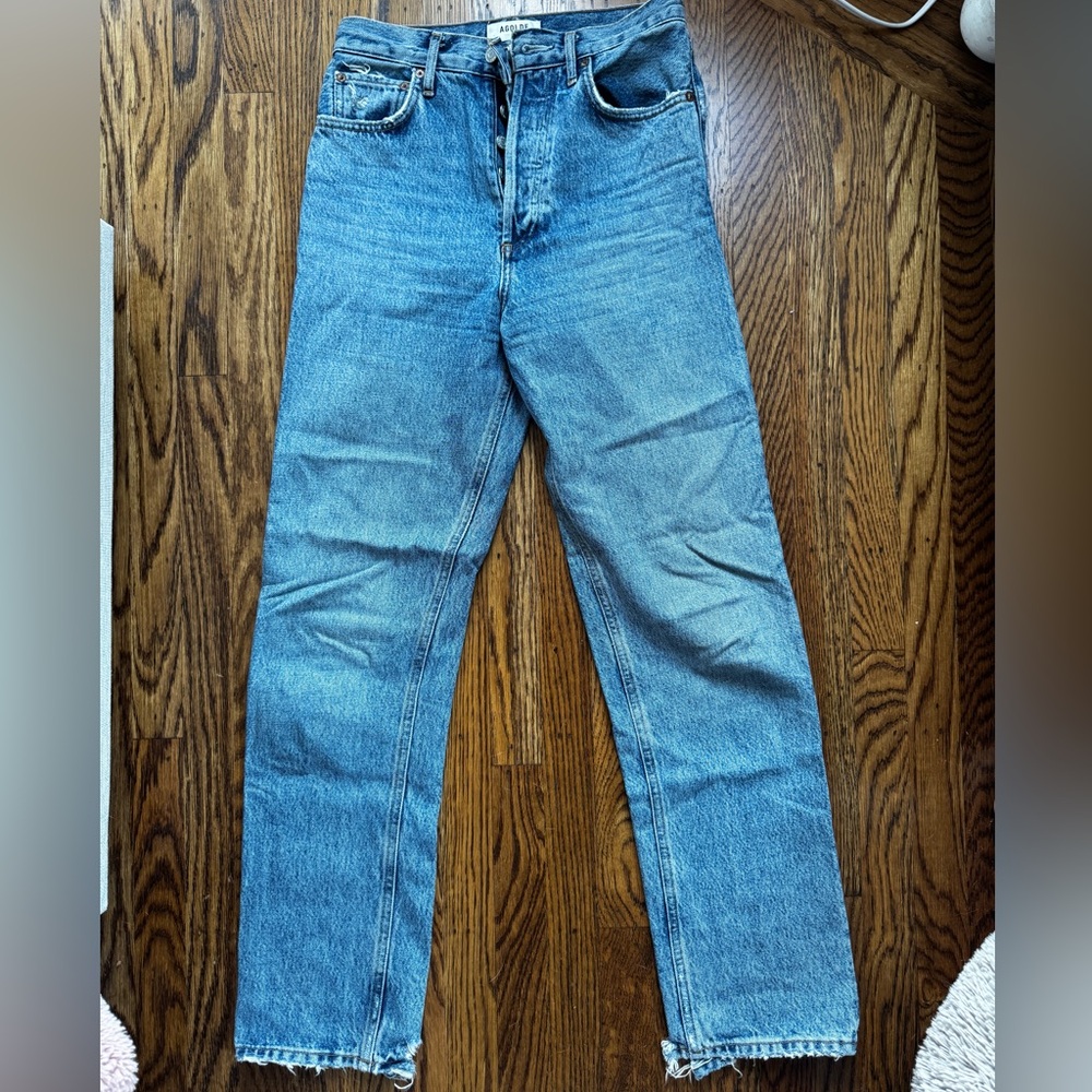 Agolde Light Blue Straight Jeans